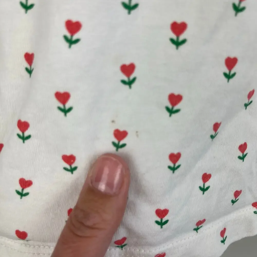 Mini Boden Heart Flowers Blouse 12-18 Months
